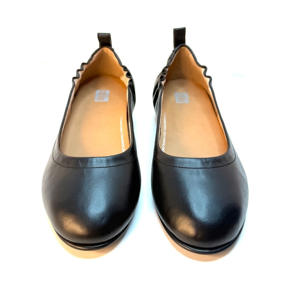 Fitflop Allegro Black Leather Ballet Flats Size 7.5 NWT and BOX